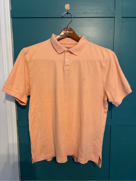 Boca Tops - Boca Women’s Peach Short-Sleeve Polo Shirt Size Small 100% Cotton